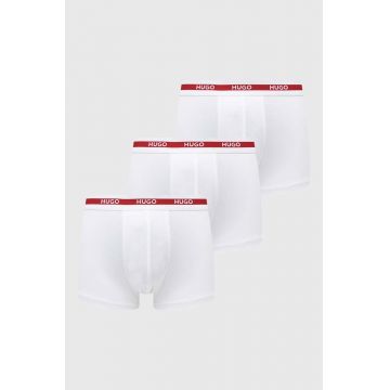 HUGO boxeri 3-pack barbati, culoarea alb