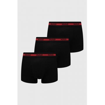 HUGO boxeri 3-pack bărbați, culoarea negru 50492375