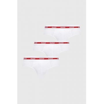 HUGO slip 3-pack bărbați, culoarea alb 50492378