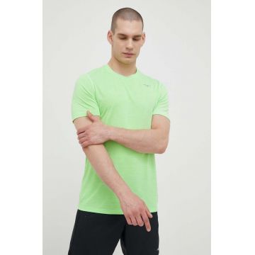 Mizuno tricou de alergare Impulse culoarea verde, neted