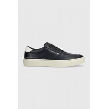 BOSS sneakers din piele Gary x Porsche culoarea albastru marin, 50492628