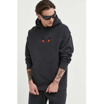 Ellesse bluză barbati, culoarea negru, cu glugă, cu imprimeu SHR18009-BLACK