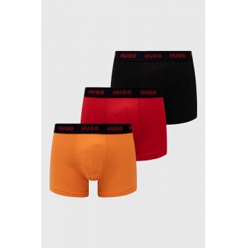 HUGO boxeri 3-pack barbati, culoarea negru