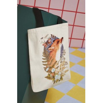 Medicine geanta de bumbac culoarea bej