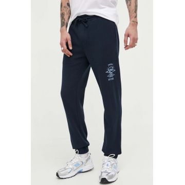 Rip Curl pantaloni de trening culoarea gri, cu imprimeu