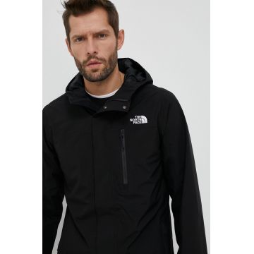 The North Face geaca WATERPROOF PARKA barbati, culoarea negru, de tranzitie