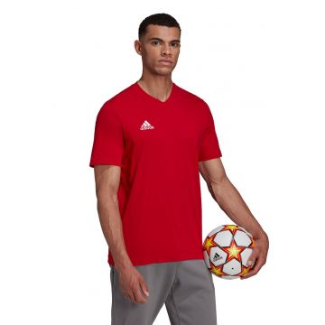 Tricou cu decolteu in V si logo pentru fotbal - Rosu