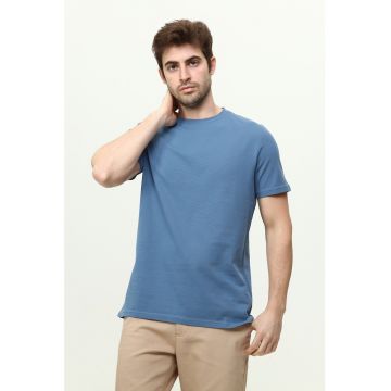 Tricou de bumbac texturat