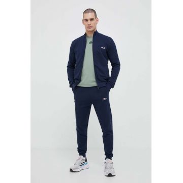 Fila trening din bumbac culoarea albastru marin