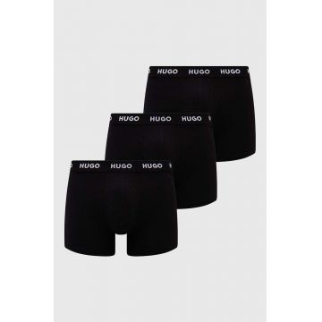 HUGO boxeri 3-pack barbati, culoarea negru