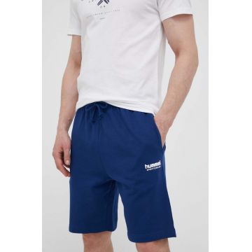 Hummel pantaloni scurti barbati, culoarea albastru marin, melanj