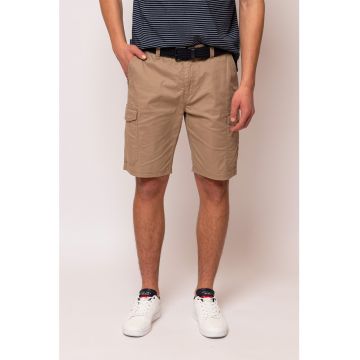 Pantaloni cargo scurti din amestec de bumbac