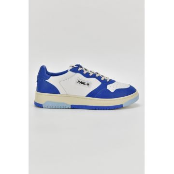 Pantofi sport de piele cu aplicatie logo