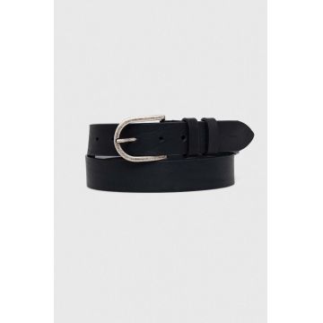 Pepe Jeans curea de piele Lance barbati, culoarea albastru marin