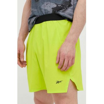 Reebok pantaloni scurți de antrenament Speed 3.0 culoarea galben