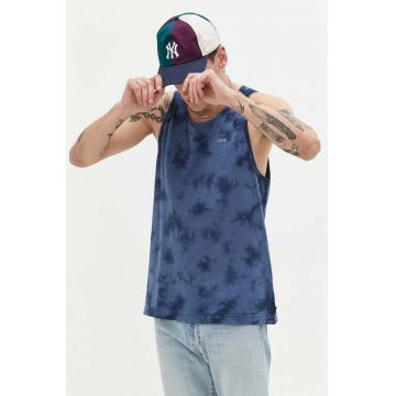 Vans tricou din bumbac culoarea albastru marin