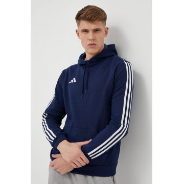 adidas Performance bluză trening Tiro 23 League culoarea albastru marin, cu glugă, cu imprimeu