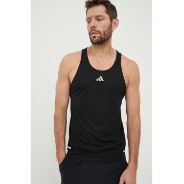 adidas Performance tricou de alergare Own the Run culoarea negru