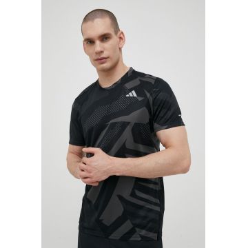 adidas Performance tricou de alergare Own the Run Seasonal culoarea negru, modelator