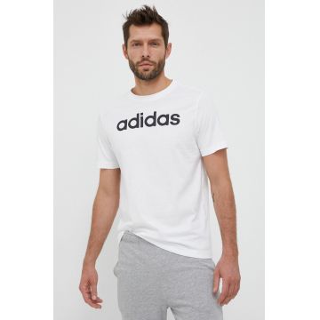 adidas tricou din bumbac culoarea alb, cu imprimeu IC9276