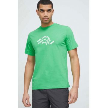 Karl Lagerfeld tricou din bumbac culoarea turcoaz, modelator
