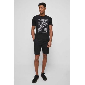 Medicine tricou barbati, culoarea negru, cu imprimeu