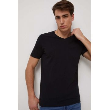 Medicine tricou barbati, culoarea negru, neted