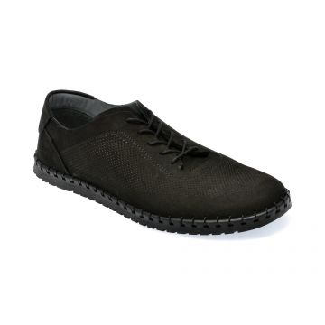 Pantofi GRYXX negri, 91102, din nabuc