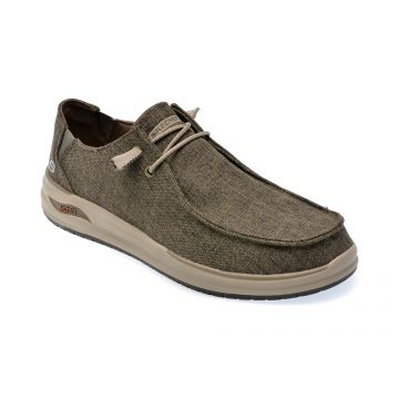 Pantofi SKECHERS gri, ARCH FIT, din material textil