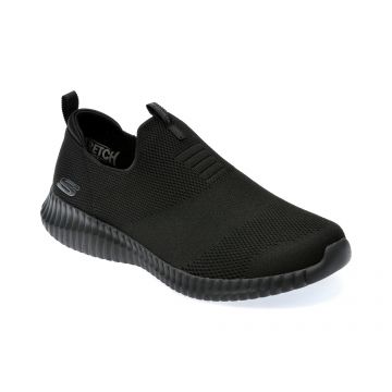 Pantofi SKECHERS negri, ELITE FLEX, din material textil