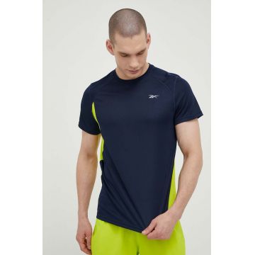 Reebok tricou de alergare culoarea albastru marin, modelator