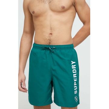 Superdry pantaloni scurti de baie culoarea verde