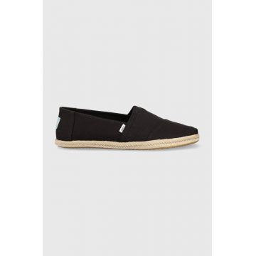 Toms espadrile Alpargata Rope culoarea negru, 10019894