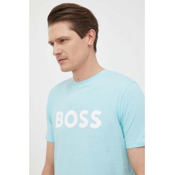 BOSS tricou din bumbac BOSS CASUAL barbati, cu imprimeu