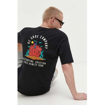 DC tricou din bumbac culoarea negru, cu imprimeu