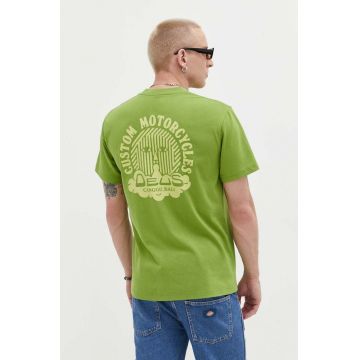 Deus Ex Machina tricou barbati, culoarea verde, cu imprimeu