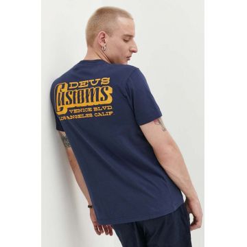 Deus Ex Machina tricou din bumbac culoarea albastru marin, cu imprimeu