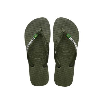 Havaianas slapi BRASIL LOGO culoarea verde, 4110850.3058