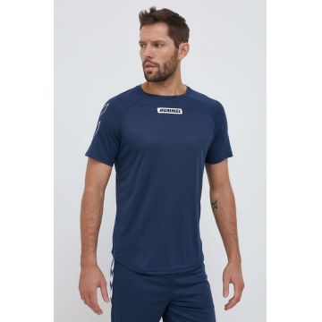 Hummel tricou de antrenament Topaz culoarea albastru marin, cu imprimeu