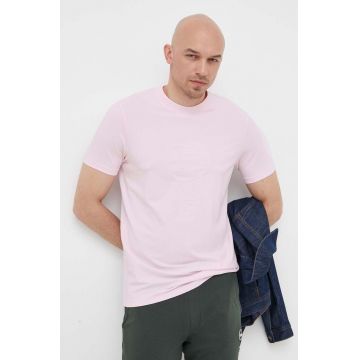 Karl Lagerfeld tricou barbati, culoarea roz, cu imprimeu