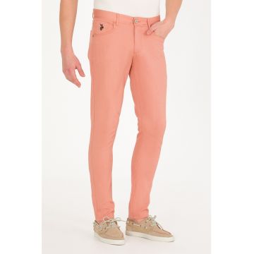 Pantaloni slim fit cu talie medie