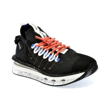 Pantofi BARRACUDA negri, BU3405, din material textil