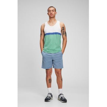 Top de bumbac cu model colorblock