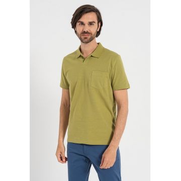 Tricou polo cu buzunar pe piept