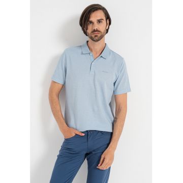 Tricou polo regular fit cu aspect texturat