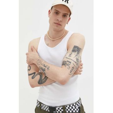 Abercrombie & Fitch tricou din bumbac culoarea alb