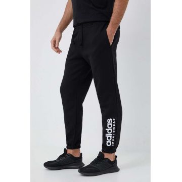 adidas pantaloni de trening culoarea negru, cu imprimeu