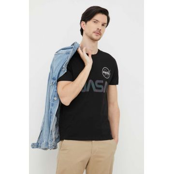 Alpha Industries tricou din bumbac culoarea negru, cu imprimeu 178501RR.03-Black