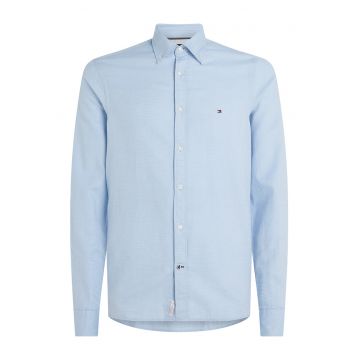 Camasa slim fit din bumbac organic cu guler fixat cu nasturi