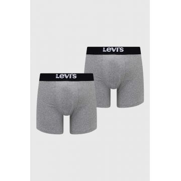 Levi's boxeri 2-pack bărbați, culoarea gri 37149.0809-007